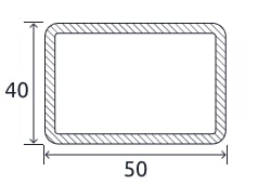 Профильная прямоугольная труба 50x40x4,5 мм 20кп ГОСТ 30245-2003 горячекатаная купить в Могилевe